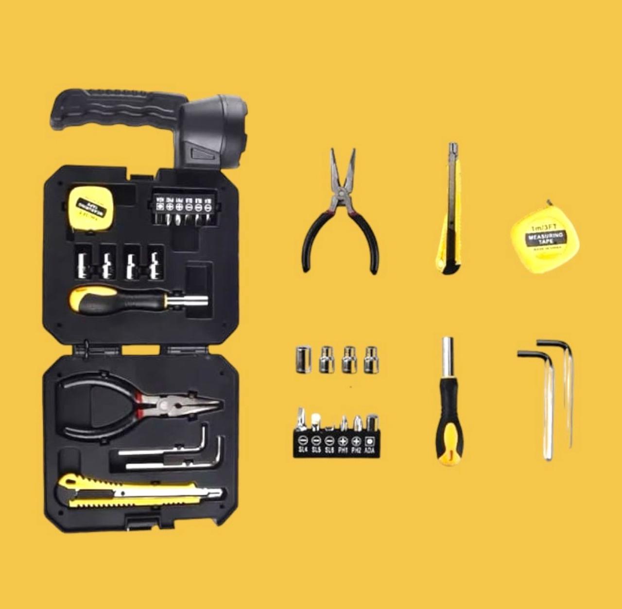 Kit de Herramientas con Luz de Emergenci