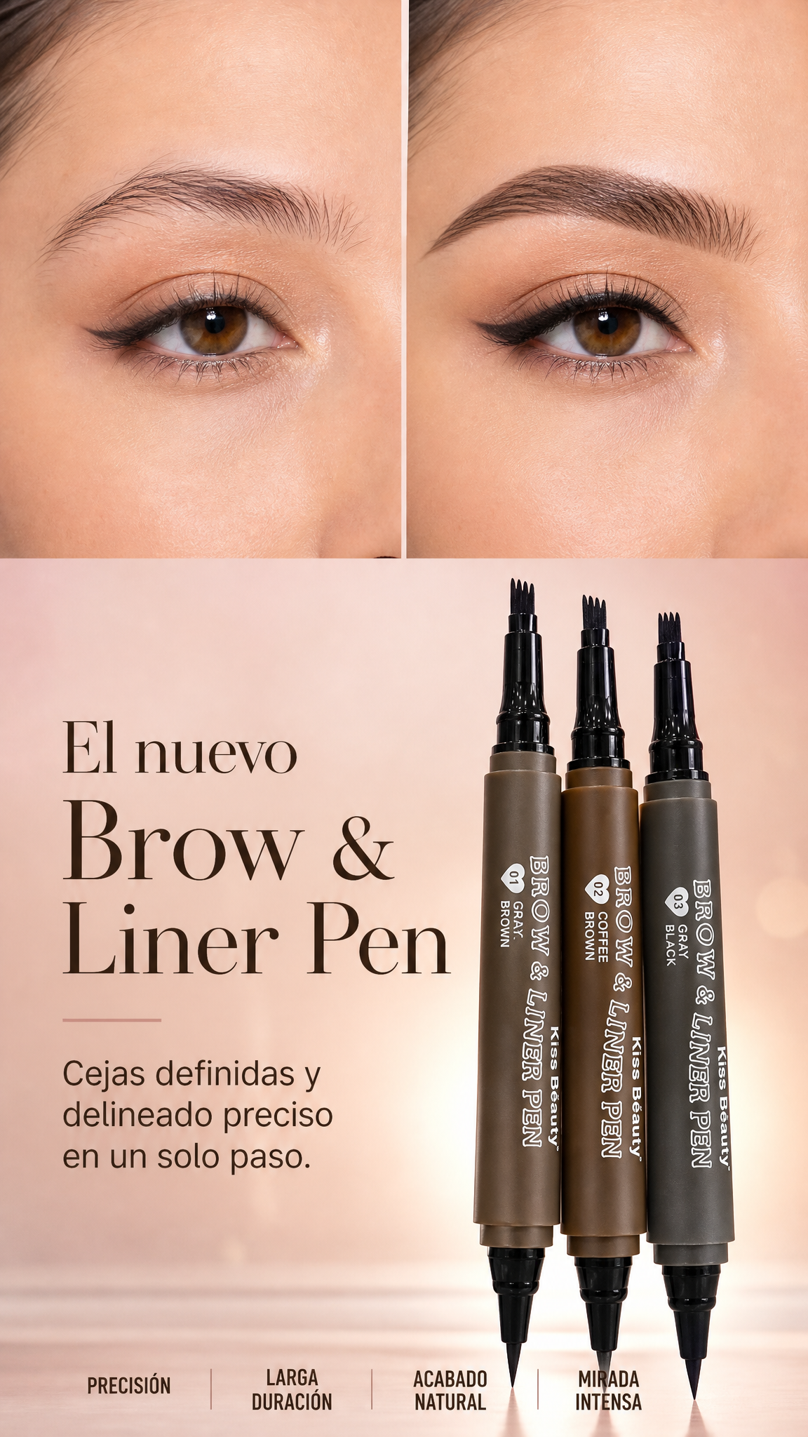 Delineador Brow Liner Pen 💰 Precio: Gs. 157.000 💥 ¡Lleva 2 unidades por solo Gs.274.000Oferta por tiempo limitado 🔥!