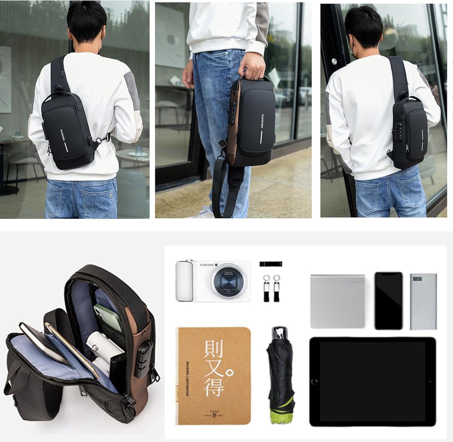 Mochila antirrobo con puerto USB