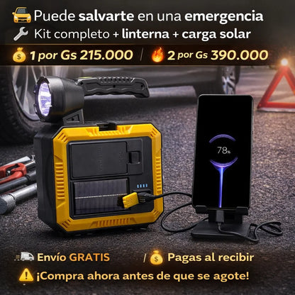 Kit de Herramientas con Luz de Emergenci