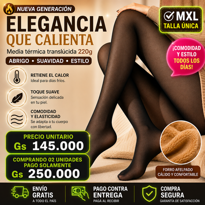 MEDIA TÉRMICA TRASLÚCIDA🎉 . ¡Últimas unidades, no te quedes sin el tuyo🔥 MXL · TALLA ÚNICA 🔥
