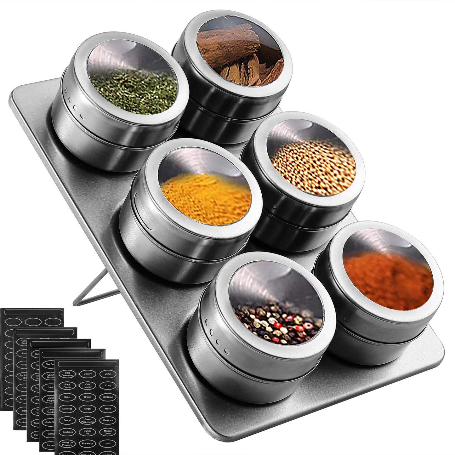 Porta Condimentos Magnético 6 pzas INOX