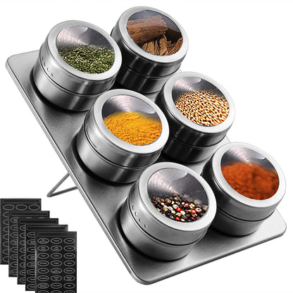Porta Condimentos Magnético 6 pzas INOX