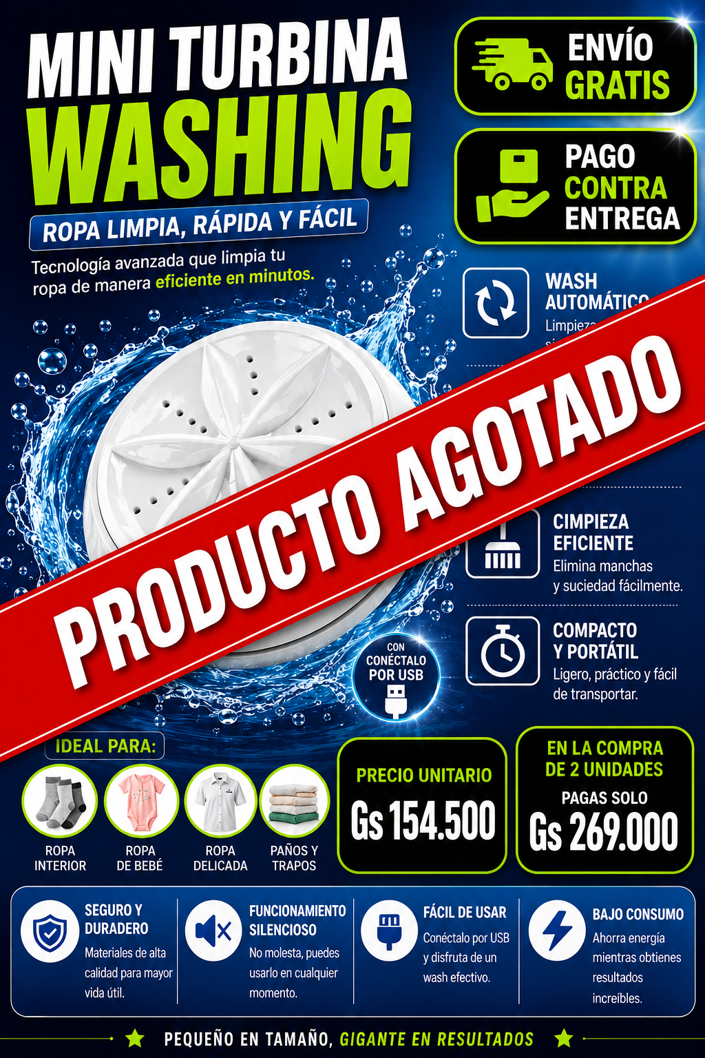 Mini turbina wash  Últimas unidades, no te quedes sin el tuyo!
