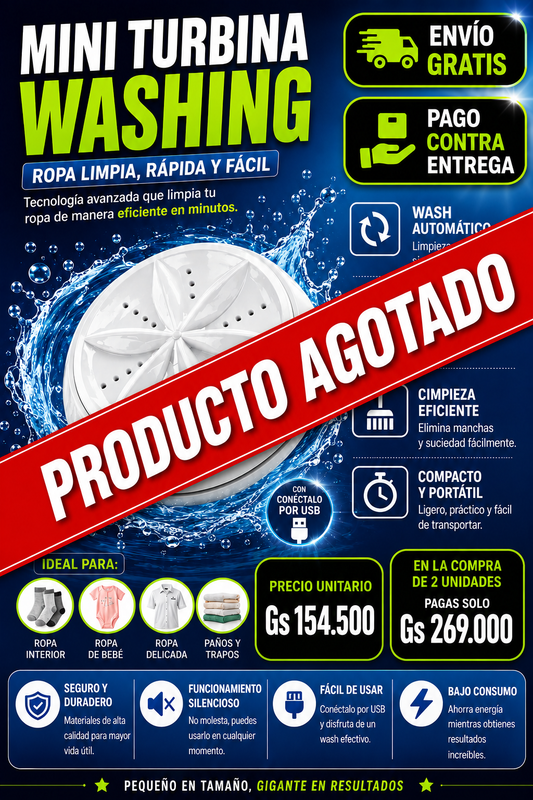 Mini turbina wash  Últimas unidades, no te quedes sin el tuyo!