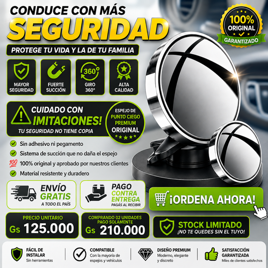 Espejo de punto Ciego Visión completa para una conducción más segura