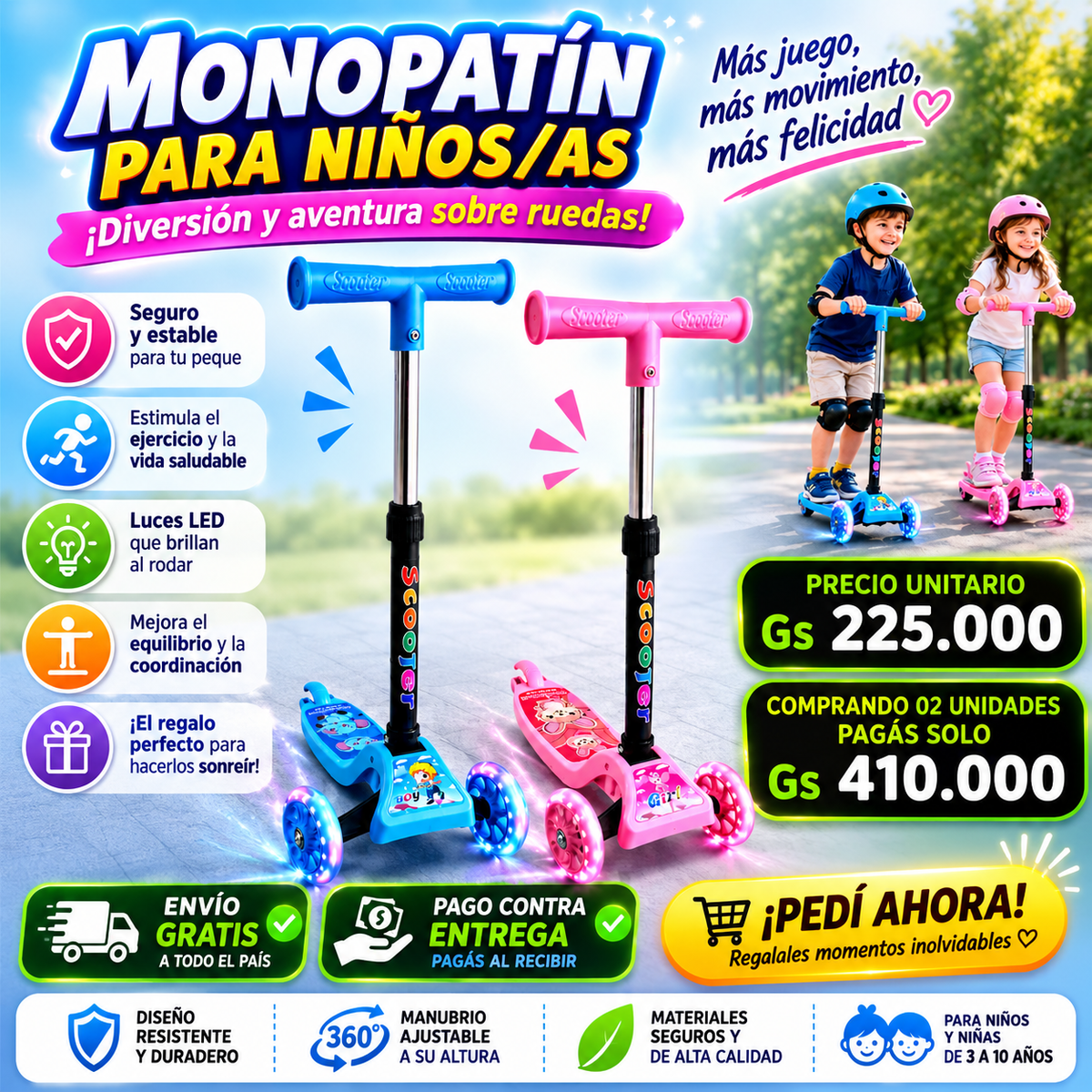 Monopatín para criatura