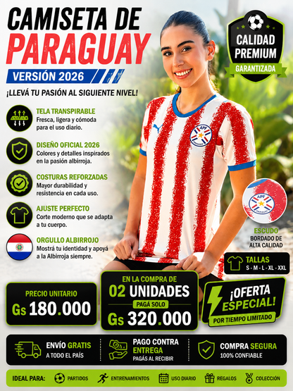 Camiseta de Paraguay nueva versión 2026