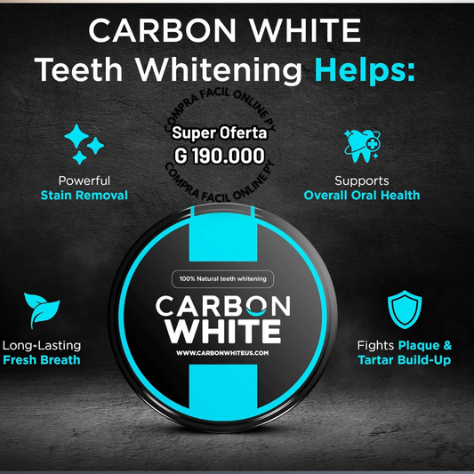 CARBON WHITE BLANQUEDOR DENTAL!¡Aprovecha la promoción y paga menos! Llevando 2 productos, recibes G 40.000 de descuento. ¡Últimas unidades, no te quedes sin el tuyo!