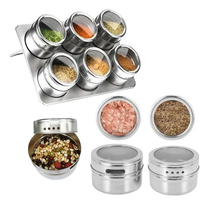 Porta Condimentos Magnético 6 pzas INOX