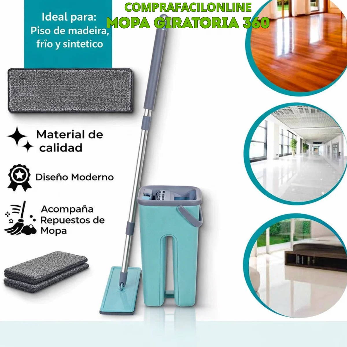 Mopa Autoescurrible 360⏰ ¡Disponible solo por tiempo limitado! 🔥 – ¡Apresúrate antes de que se termine!