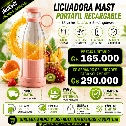 Mini Licuadora Mast™ – 🔥 Stock  limitado⚡ Aprovecha AHORA antes de que se agote.