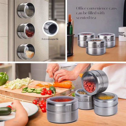 Porta Condimentos Magnético 6 pzas INOX