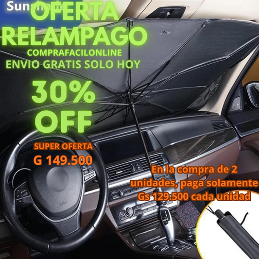 Sombrilla parasol para el autoProtegé tu auto del calor extremo