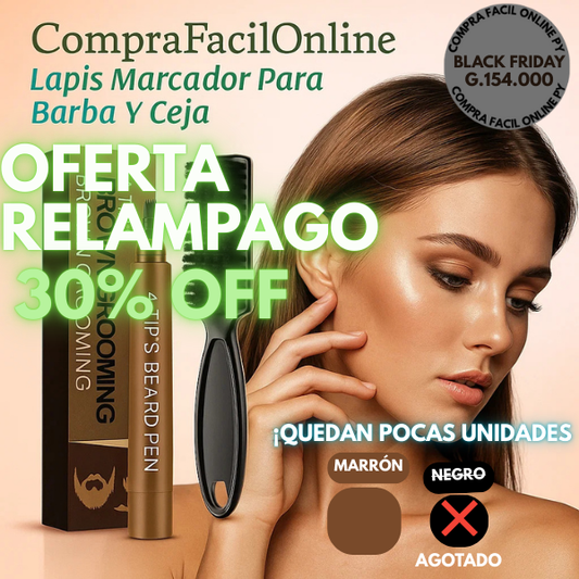 LAPIZ RELLENADOR DE BARBAs Y CEJAS Color marrón disponible. Color negro agotado.  ¡🎉¡Aprovecha la promoción y paga menos! Llevando 2 productos, recibes G 50.000 de descuento. ¡Últimas unidades, no te quedes sin el tuyo!¡