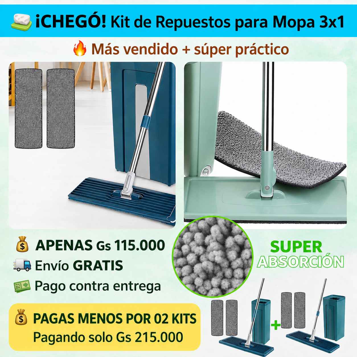 Repuesto Original para Mopa 3x1