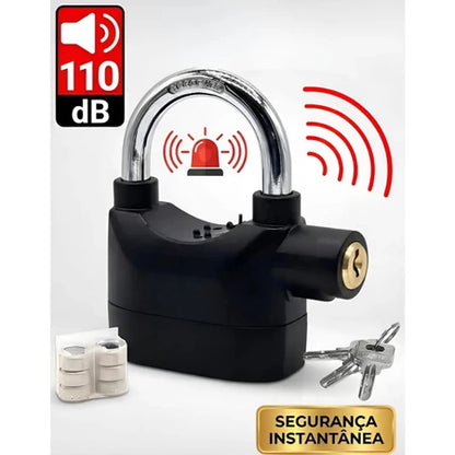 CANDADO CON ALARMA LARGO