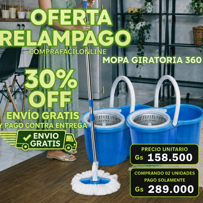 🌀 Mopa 360 – Limpieza Profunda  👉   ¡Aprovecha ya! No dejes pasar esta oportunidad!Precio exclusivo