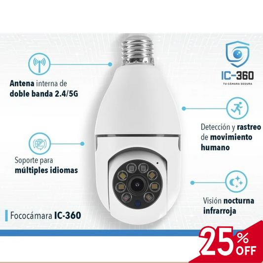 Foco Cámara de Seguridad Inteligente Ic-360