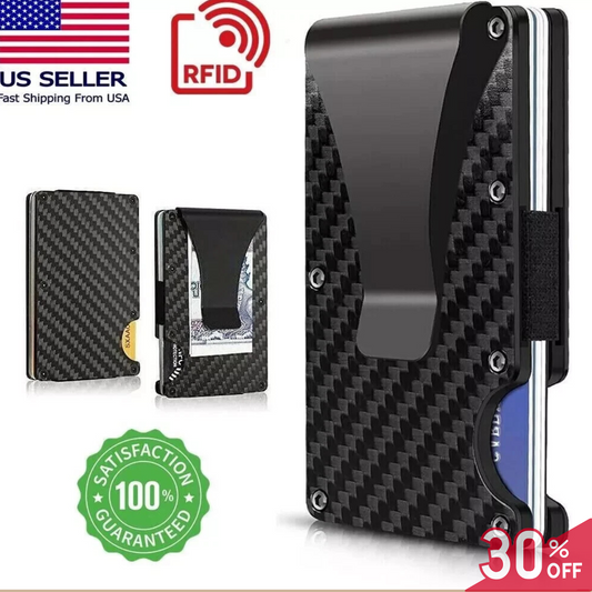 PROMO Billetera Anti Robo Fibra de Carbono