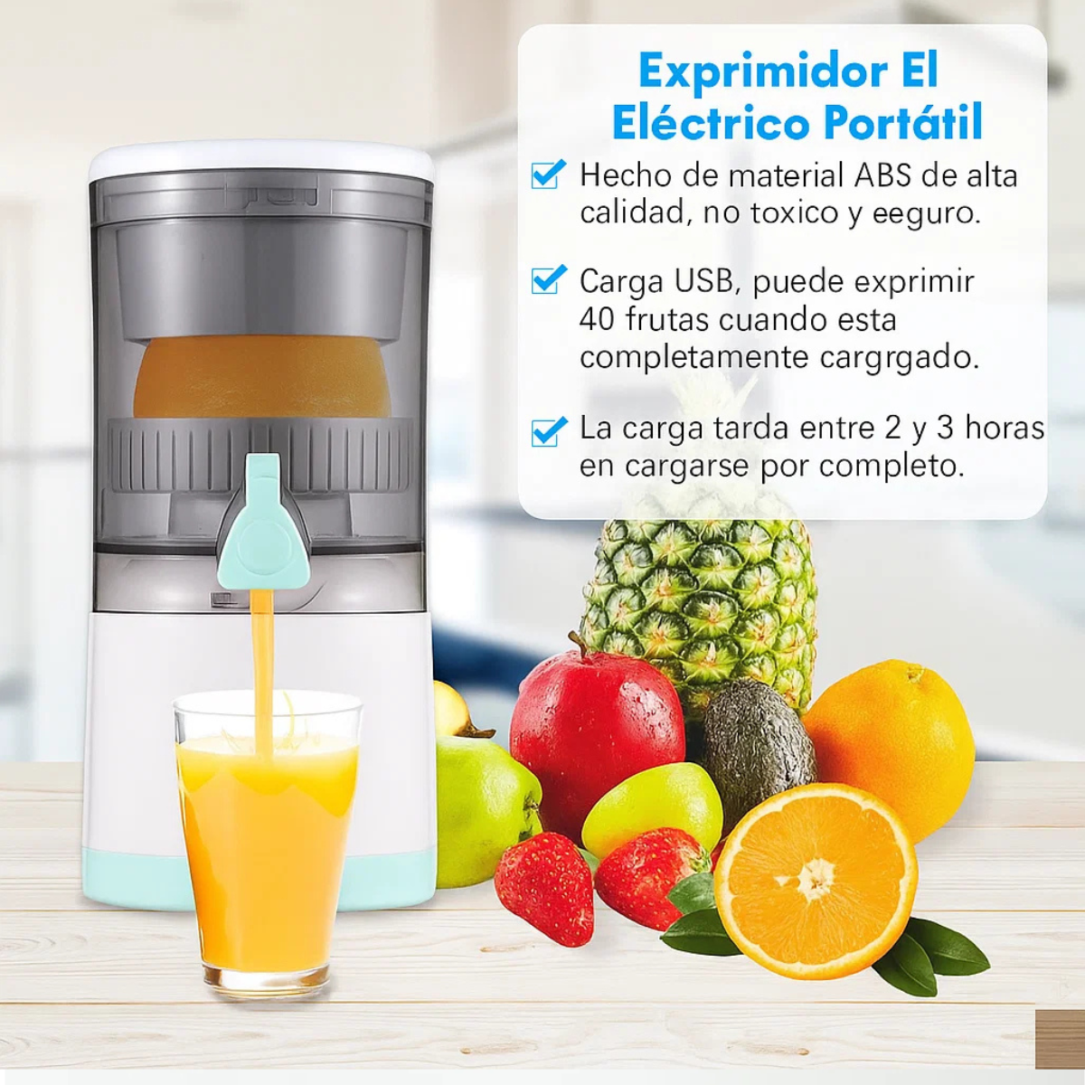 🍊 Exprimidor Eléctrico Portátil