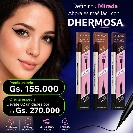 Delineador de ojos a prueba de agua 2en ✨ Promoción especial válida por pocos días.