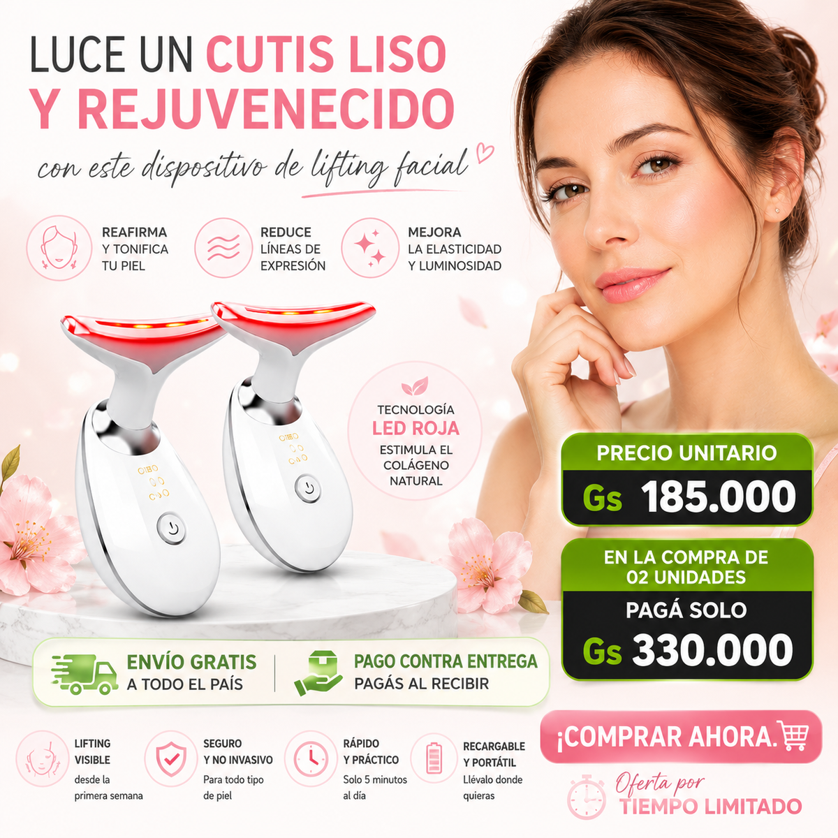 Masajeador Facial Led