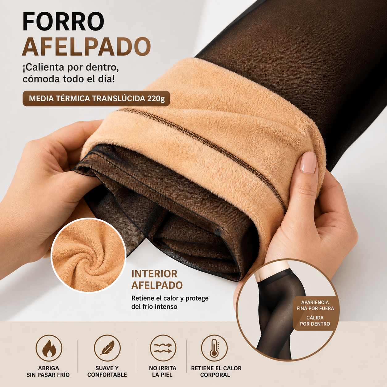 MEDIA TÉRMICA TRASLÚCIDA🎉 . ¡Últimas unidades, no te quedes sin el tuyo🔥 MXL · TALLA ÚNICA 🔥