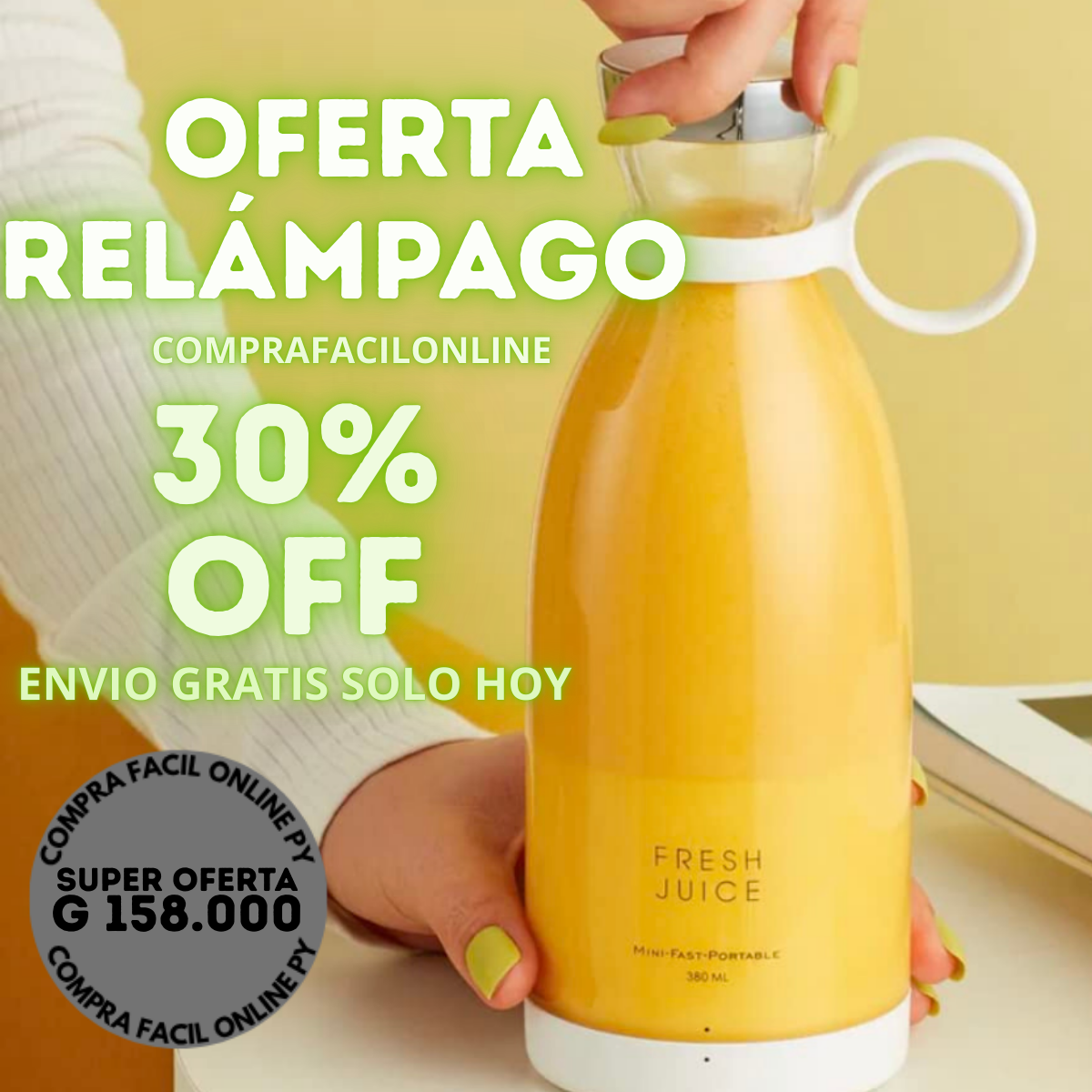 Mini Licuadora Portatil MAST - 🎉 ¡¡Aprovecha la promoción y paga menos! Llevando 2 productos, recibes G 40.000 de descuento. ¡Últimas unidades, no te quedes sin el tuyo!