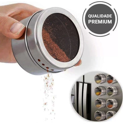 Porta Condimentos Magnético 6 pzas INOX