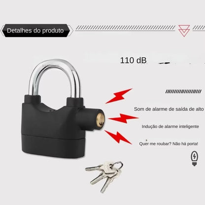 CANDADO CON ALARMA LARGO