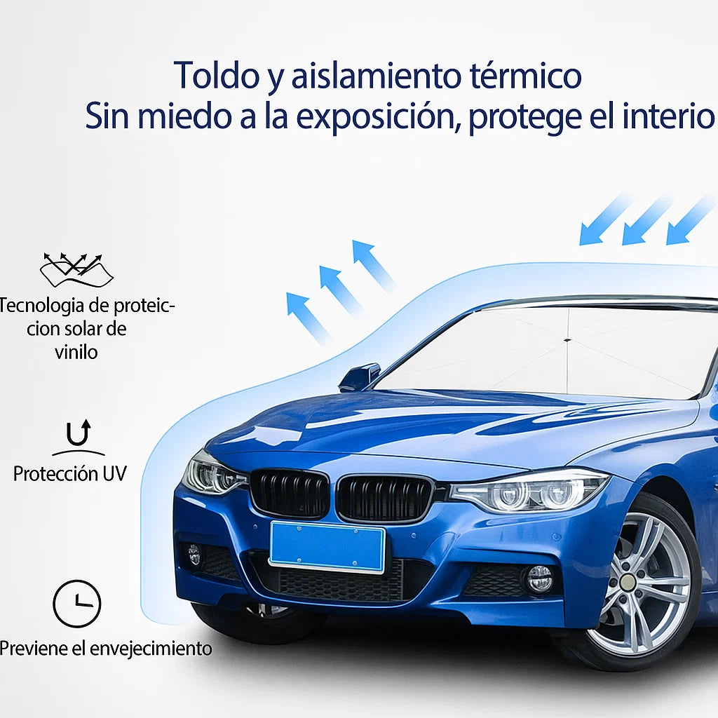 Sombrilla parasol para el autoProtegé tu auto del calor extremo