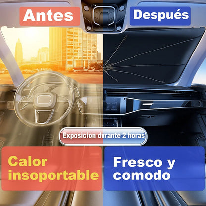 Sombrilla parasol para el autoProtegé tu auto del calor extremo